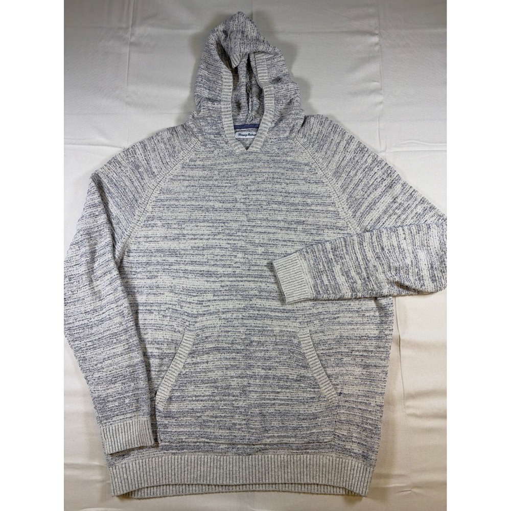 Tommy Bahama Men's Coastal Fog Marled Knit Sweater Hoodie XL ST424580